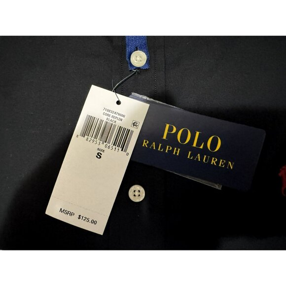Polo Ralph Lauren Men's Black Slim-Fit Shirt SzS Cotton Stretch Long Sleeve NEW - Picture 6 of 6